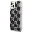 Karl Lagerfeld iPhone 14 Plus Deksel Hardcase Liquid Glitter Monogram Svart