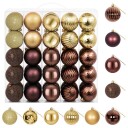 vidaXL Juleballsett 50 stk. Brun og gull 8 cm Polystyren