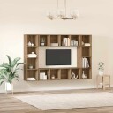  TV skap 4 pcs Brun 37 x 37 x 142.5 cm Konstruert tre