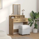  Sminkebord med skuffer i Artisan Eik 79x41x140 cm