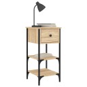 vidaXL Nattbord sonoma eik 34x36x70 cm konstruert tre