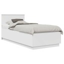  Sengestamme med hodegjerde Hvit 100 x 200 cm Konstruert tre