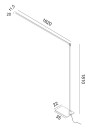 NorDesign Ariel Gulvlampe 36W 3000K Kq Bronse Touch-dim