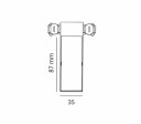 Zip 230V Matt Hvit T-tilkobling for 2 skinner