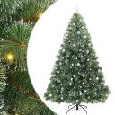  Kunstig juletre med 300 LED med stativ grønn 240 cm PE og PVC