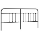  Sengegavl i metall svart 193 cm 8720845881580