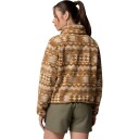 Columbia Helvetia II Printed Cropped Half Snap Fleecetrøye Dame Brun M
