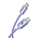 Baseus USB-C til USB-C Kable 100W 1,2m Lilla