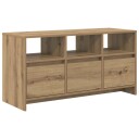 vidaXL TV benk 102 x 37,5 x 52,5 cm Artisan eik Konstruert tre