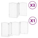 Vidaxl Hundeport Sammenleggbar 15 Paneler Hvit 750 cm Poppeltre