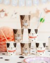 6 stk Pappkrus med Hunder 220 ml Dog Party