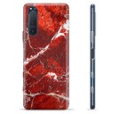 Sony Xperia 5 II TPU-deksel Rød Marmor