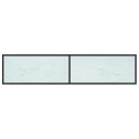 vidaXL TV-benk hvit marmor 180x40x40,5 cm herdet glass