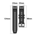 Reim i silikon til Garmin Fenix ​​​​7 22mm - Sort