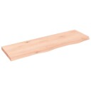 vidaXL Vegghylle 100x30x4 cm ubehandlet heltre eik