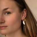 Dancing Chains Behind Ear Forgylt-Sølv Sterling 925 Onesize