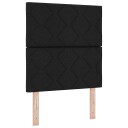  Sengegavl Diamant Blokkmønster Svart 80 cm Stoff