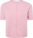 Davida Cashmere Short Sleeve Boxy Cardigan   PINK   S