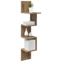 vidaXL Vegghylle Veggmontert Artisan eik 32 x 21 x 107 cm