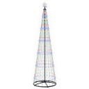 vidaXL LED-juletre 250 cm 470 LED-lys Flerfarget Stål Hvit