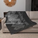 Rocksax AC/DC Back In Black Sherpa Fleece Blanket 60 in x 80 in 78899428