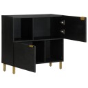  Skjenk svart 80x33x75 cm konstruert tre