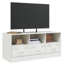  TV-benk hvit 99x39x44 cm stål