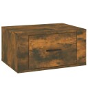 vidaXL Veggmontert nattbord røkt eik 50x36x25 cm