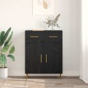  Serviesskap Svart Eik 69,5 x 34 x 90 cm Konstruert tre