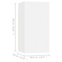 vidaXL TV-benker 4 stk hvit 30,5x30x60 cm sponplate