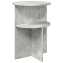 vidaXL Sidetabell med lagring Betonggrå Ø 39,5 x 55 cm Konstruert tre