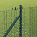 Sveiset trådgjerde med 13 spydstøtter Grønn 1.2x25 m stål