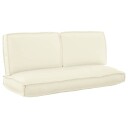 vidaXL Putesett Oxford Stoff Krem 120 x 50 x 52 cm