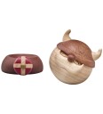 FableWood Holger Viking Trefigur 7 cm Gummitre/Sapele
