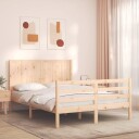 vidaXL Sengeramme med hodegavl 140x200 cm heltre 8720845996765