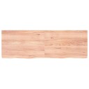 vidaXL Vegghylle lysebrun 180x60x6 cm behandlet heltre eik