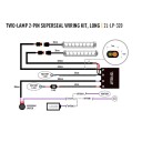Kabelsett ekstralys LAZER 2LLP320