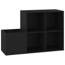 vidaXL Skoskap for gang svart 105x35,5x70 cm sponplate