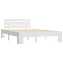 vidaXL Sengeramme hvit heltre furu 140x200 cm