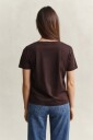 Shield t skjorte med v hals DEEP BROWN XXXL