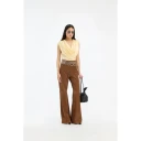 ROTATE Birger Christensen Chiffon Waterfall Top   Yellow   36