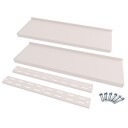 vidaXL Flytende vegghyller 2 niv?er 2 stk rustfritt st?l 200x30 cm