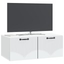  Vegghengt TV skap Hvit 78,5 x 41 x 30 cm Konstruert tre