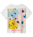 Name It Dyppi Pokemon Short Sleeve Relaxed Top Hvit 134/140