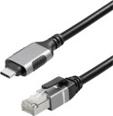 Maxtrack USB C til RJ45 Cat6 adapterkabel svart 3 m