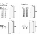 Contura Shower Space dusjdør, 87 cm, frostet glass, aluminium profil