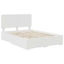  Sengestamme med hodegjerde Hvit 160 x 200 cm Konstruert tre