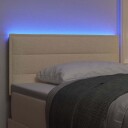  LED hodegjerde linjer design kremhvitt 100 cm stoff
