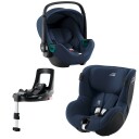 Bilstolpakke iSense  Britax BabySafe + Dualfix + Base Indigo Blue