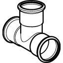 Geberit Mapress 54mm Syrefast T-Rør med 3 Muffer for Gassinstallasjon
